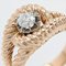 18 Karat French Rose Gold Diamond Gadrooned Knot Ring, 1950s 9