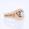18 Karat French Rose Gold Diamond Gadrooned Knot Ring, 1950s 10