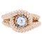 18 Karat French Rose Gold Diamond Gadrooned Knot Ring, 1950s 1