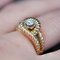 18 Karat French Rose Gold Diamond Gadrooned Knot Ring, 1950s 6