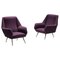 Purple Upholstery Easy Chairs attributed to Ico & Luisa Parisi, 1950s, Set of 2 1