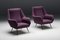 Purple Upholstery Easy Chairs attributed to Ico & Luisa Parisi, 1950s, Set of 2 3