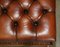 Chesterfield Ottoman in Hand-Dyed Cigar Brown Leather 12