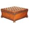 Chesterfield Ottoman in Hand-Dyed Cigar Brown Leather 1