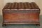 Chesterfield Ottoman in Hand-Dyed Cigar Brown Leather 15