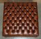 Chesterfield Ottoman in Hand-Dyed Cigar Brown Leather 10