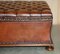 Chesterfield Ottoman in Hand-Dyed Cigar Brown Leather 4