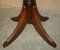 Side Table in Hardwood with Brown Leather Top, Image 8