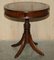 Side Table in Hardwood with Brown Leather Top 14