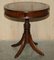 Side Table in Hardwood with Brown Leather Top, Image 14