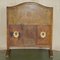 Antique Edwardian Leather Clad & Embossed Fire Screen with Map Decoration, 1900 14