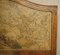 Biombo eduardiano antiguo de cuero en relieve con decoración de mapa, 1900, Imagen 5