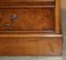Triple Filing Cabinet in Burr Walnut and Oxblood Leather, Image 10
