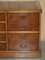 Triple Filing Cabinet in Burr Walnut and Oxblood Leather, Image 6