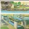 Vintage Waterways in the Course of Time Wall Chart, 1970s, Image 2