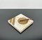 Squared Ashtray in Travertine and Brass attributed to Fratelli Mannelli, Italy, 1970s 11