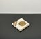 Squared Ashtray in Travertine and Brass attributed to Fratelli Mannelli, Italy, 1970s 2