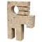 Paperweight or Bookend in Travertine from Marble Art, Italy, 1970s 1
