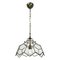 Brass and Beveled Glass Chandelier in the Style of Adolf Loos, Italy, 1950s 1