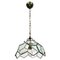 Brass and Beveled Glass Chandelier in the Style of Adolf Loos, Italy, 1950s 2