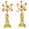 19th Century Blue Celeste Porcelain & Ormolu Candleholders from Sevres, Set of 2 1