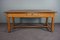 Antique French Farmers Dining Table with Two Drawers 12