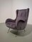 Fauteuil en Velours et Laiton par Gio Ponti, Italie, 1950s 3