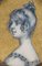 Cadre Miniature Jeune Fille en Grisaille, 19ème Siècle 2