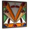 Art Deco Scandinavian Colored Glass Wall Art, 1930s 1