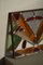 Arte de pared escandinavo Art Déco de vidrio coloreado, años 30, Imagen 4