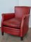 Vintage Armchair in Red Leather, 1960 3