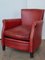 Vintage Sessel aus rotem Leder, 1960 3
