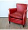 Vintage Armchair in Red Leather, 1960 1