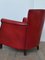 Vintage Sessel aus rotem Leder, 1960 2