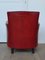 Vintage Sessel aus rotem Leder, 1960 4
