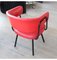 Vintage Sessel aus rotem Leder, 1960 3