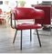Vintage Sessel aus rotem Leder, 1960 1