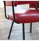 Vintage Sessel aus rotem Leder, 1960 6