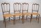 Model Tre Archi Chiavari Chairs by Fratelli Levaggi, Italy, 1950s, Set of 4 2