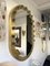 Italian Brass Mirror with Glass Cabochon Decor, 1990s 6