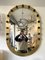 Italian Brass Mirror with Glass Cabochon Decor, 1990s 9