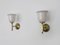 Art Deco Wall Lights in Bronze and White Ceramic Tulips, 1920s, Set of 2 4