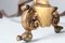 Antique Brass Chimney Dogs, Set of 2 4