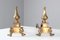 Antique Brass Chimney Dogs, Set of 2, Image 3