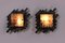 Brutalist Murano Glass Wall Lamps by Albano Poli for Poliarte, 1970s, Set of 2 3