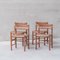 Mid-Century Dordogne Rush Dining Chairs attributed to Charlotte Perriand, Set of 4 2