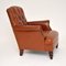 Victorian Deep Buttoned Leather Armchair, 1980s, Image 4