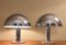 Italian Decorative Mushroom Shape Chromed Desk Lamps, 1970s, Set of 2 4