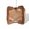 Mid-Century Portuguese Square Wooden Hanging Lamp, 1960s, Image 2