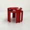 Red Side Tables by Giotto Stoppino for Kartell, 1970s, Set of 2 1
